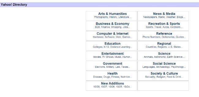 Yahoo Directory