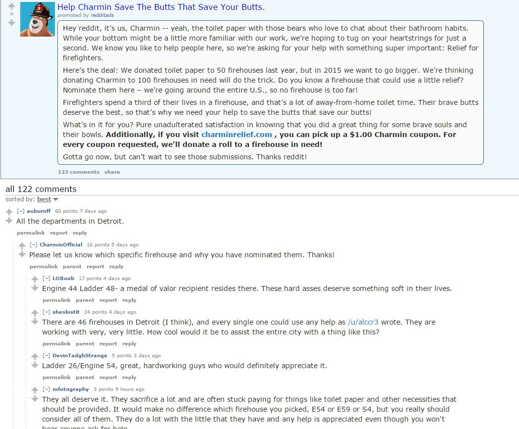 reddit advertisement text post